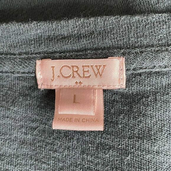 J. Crew Factory Green Embroidered Pullover Sweater L 100% Cotton - Picture 8 of 8